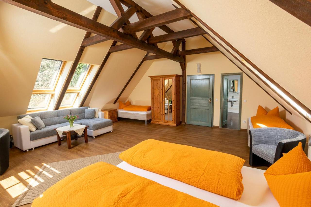 Pension Kraeutermuehlenhof Burg 부르크 외부 사진